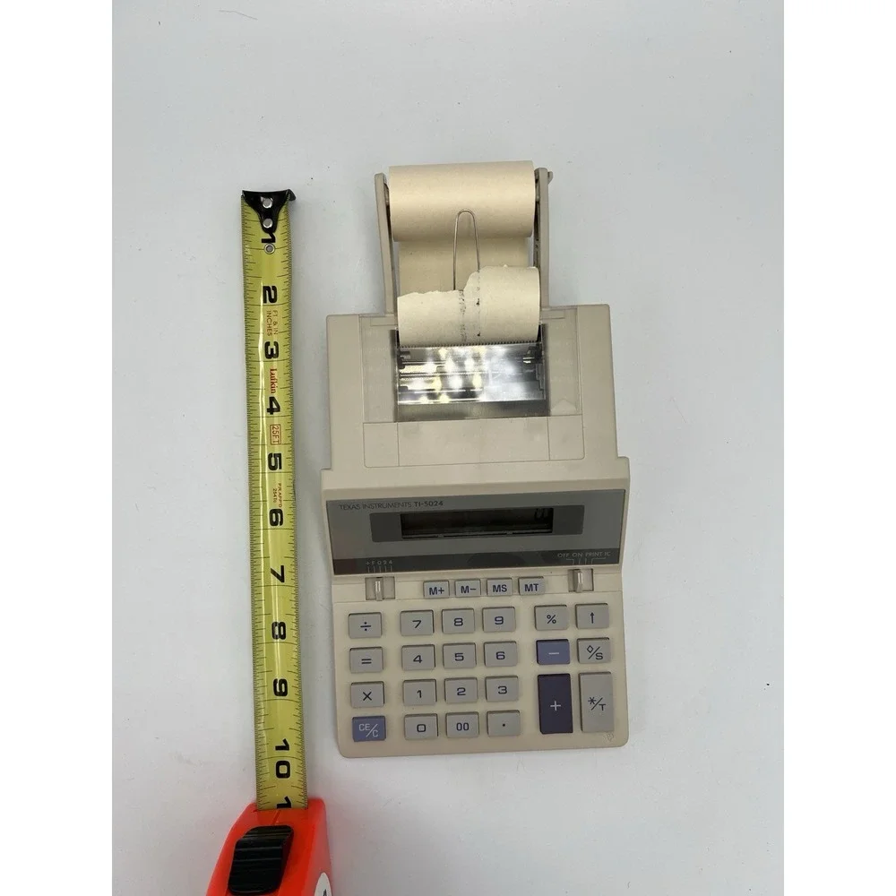 Texas Instruments TI-5024 Printing Calculator in original box with manual 1986‎